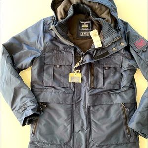 New Abercrombie Men’s S Blue Thermal Comfort Coat